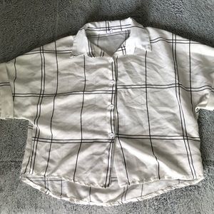 Romwe button up top